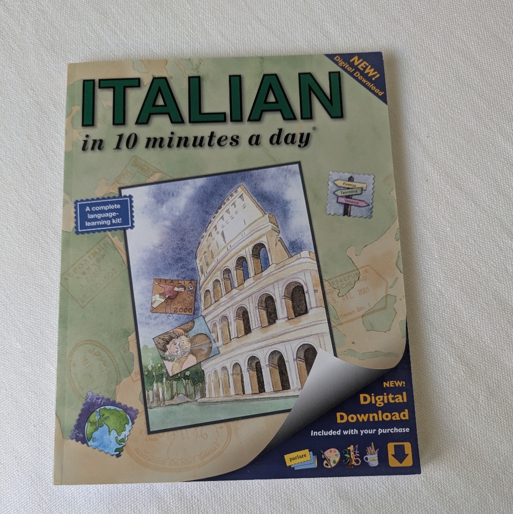 Italian Language Learning Study Aid Book